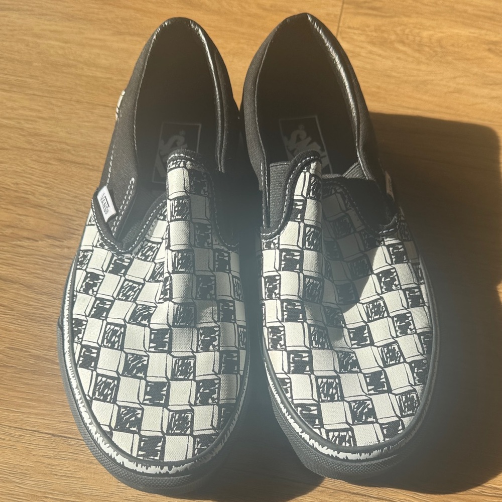Vans Monochrome Checkered Slip-On Sneakers